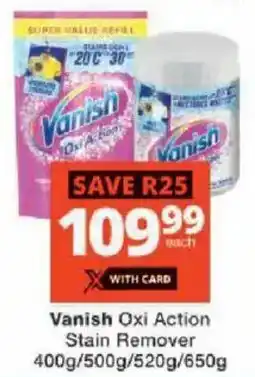 Checkers Vanish Oxi Action Stain Remover offer