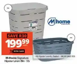 Checkers M-Home Signature Hipster Linen Bin offer