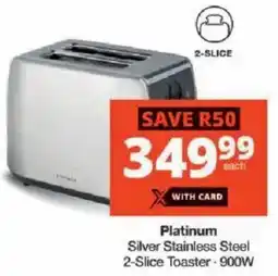 Checkers Platinum Silver Stainless Steel 2-Slice Toaster offer