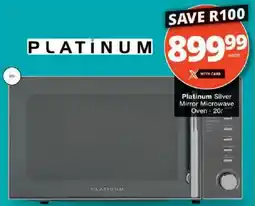 Checkers Platinum Silver Mirror Microwave Oven offer