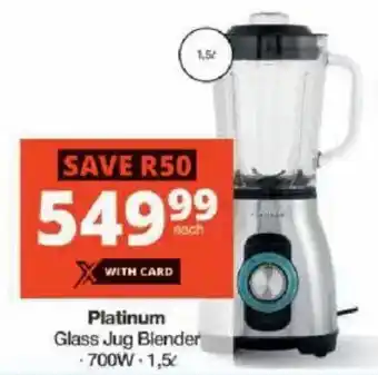 Checkers Platinum Glass Jug Blender offer