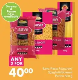 Save Hyper Save Pasta Macaroni/ Spaghetti/ Screws/ Penne offer