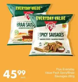 Save Hyper Frys Everyday Value Pack Spicy/ Braai Sausages offer