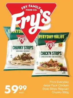Save Hyper Fry's Everyday Value Pack Chicken Style Strips Regular/ Chunky offer