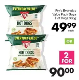 Save Hyper Fry's Everyday Value Pack Soya Hot Dogs offer