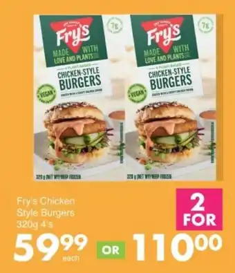 Save Hyper Fry's Chicken Style Burgers offer