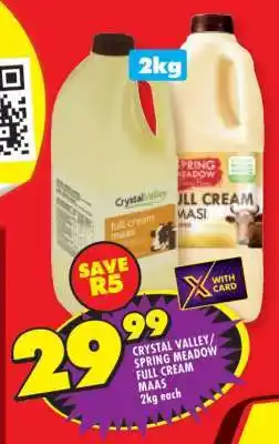 Shoprite CRYSTAL VALLEY/SPRING MEADOW FULL CREAM MAAS offer