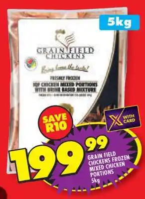 Shoprite GRAIN FIELD CHICKENS FROZEN MIXED CHICKEN PORTIONS 5kg offer