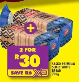 Shoprite Sasko Premium Slices White Bread 700g offer