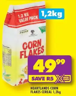 Shoprite HEARTLANDS CORN FLAKES CEREAL 1,2kg offer