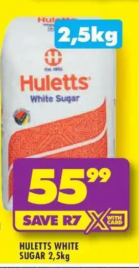 Shoprite Huletts White Sugar 2.5kg offer