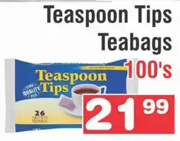 Advance Cash n Carry Teaspoon Tips Teabags 100's offer