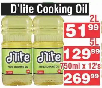 Advance Cash n Carry d'LITE COOKING OIL 2L offer