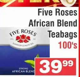 Advance Cash n Carry Five Roses African Blend Teabags 100's offer