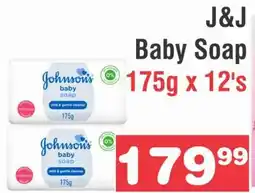 Advance Cash n Carry J&J Baby Soap 175g x 12's offer