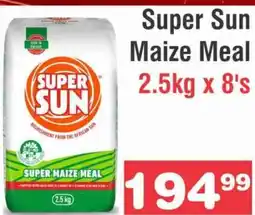 Advance Cash n Carry Super Sun Maize Meal 2.5kg x 8's offer