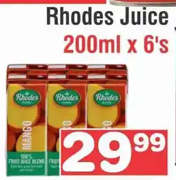 Advance Cash n Carry Rhodes Juice 200ml x 6's offer