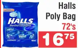 Advance Cash n Carry Halls Poly Bag 72's offer
