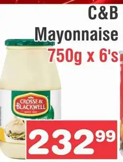 Advance Cash n Carry C&B Mayonnaise 750G X 6's offer