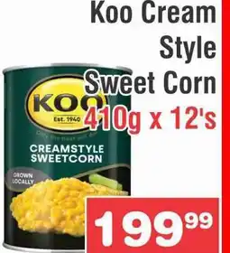 Advance Cash n Carry Koo Cream Style Sweet Corn 410g x 12's offer