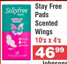 Advance Cash n Carry Stay Free Pads Scented Wings 10's x 4's offer