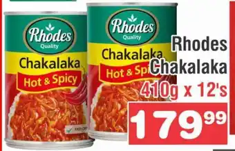 Advance Cash n Carry Rhodes Chakalaka offer
