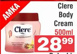 Advance Cash n Carry CLERE BODY CREAM 500ML offer