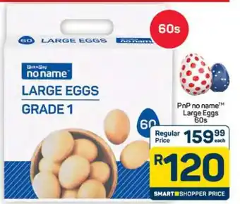 Pick n Pay Hypermarket PnP no name Large Eggs 60s offer
