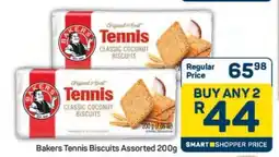 Pick n Pay Hypermarket Bakers Tennis Biscuits Assorted 200g offer