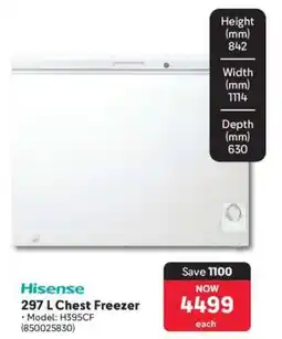 Makro Hisense 297 L Chest Freezer offer
