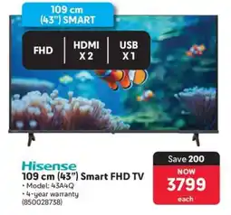 Makro Hisense 109 cm (43”) Smart FHD TV offer