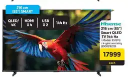 Makro Hisense 216 cm (85”) Smart QLED TV 144 Hz offer