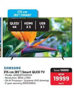 Makro SAMSUNG 215 cm (85) Smart QLED TV offer