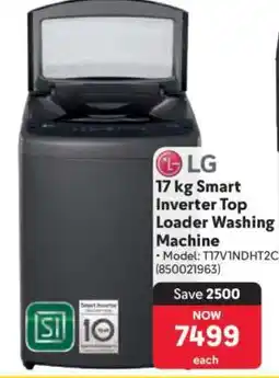 Makro LG 17 kg Smart Inverter Top Loader Washing Machine offer