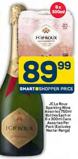 Pick n Pay JC Le Roux Sparkling Wine Assorted Bottles or Cans offer