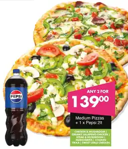 Save Hyper Medium Pizzas + Pepsi offer