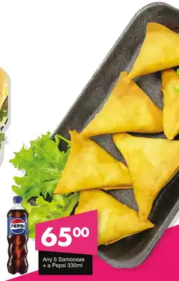 Save Hyper Samoosas + a Pepsi offer