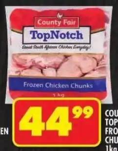 Shoprite County fair top notch frozen chicken chunks offer