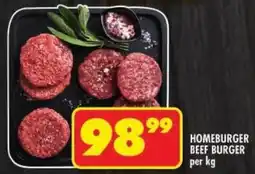 Shoprite Homeburger beef burger offer