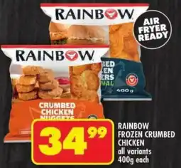 Shoprite Rainbow frozen crumbed chicken offer