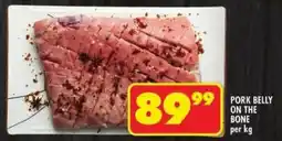 Shoprite Pork belly on the bone offer