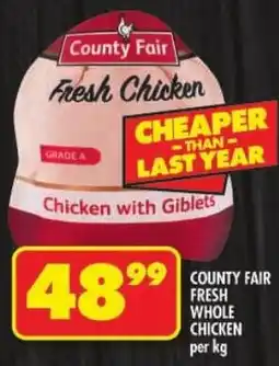 Shoprite County fair fresh whole chicken offer