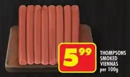 Shoprite Thompsons smoked viennas offer