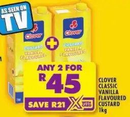 Shoprite Clover classic vanilla flavoured custard offer
