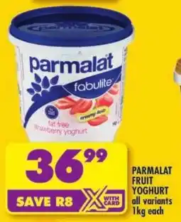 Shoprite Parmalat fruit yoghurt offer