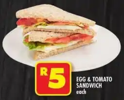Shoprite Egg & tomato sandwich offer