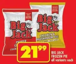 Shoprite Big jack frozen pie offer