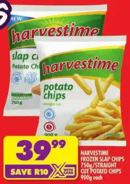 Shoprite Harvestime frozen slap chips/ straight cut potato chips offer