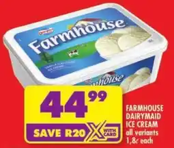 Shoprite Farmhouse dairymaid ice cream offer