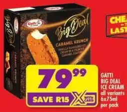 Shoprite Gatti big deal ice cream offer